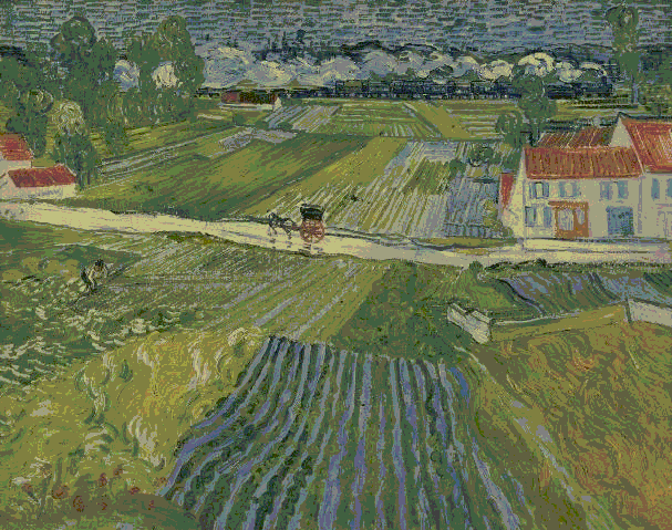 Landscape at Auveres after the rein by Vincent Van Gogh