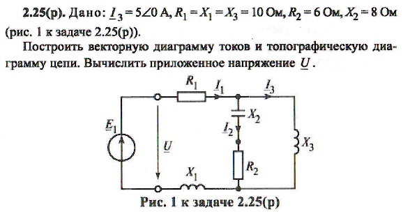 Определить токи в ветвях мощности и построить векторную диаграмму токов и напряжений